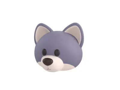 Prop158 Wolf Head 3D model