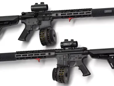 AR 15 Colt V2 Low-poly 3D model