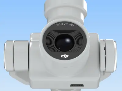 Camera Gimbal DJI Phantom 4 PRO Low-poly 3D model