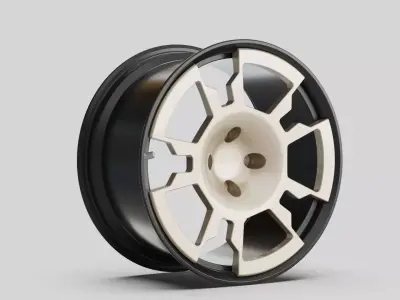 RETRO WHEEL rims tuning auto garage  3D model