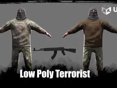 Terrorist v1-5 Free low-poly 3D model