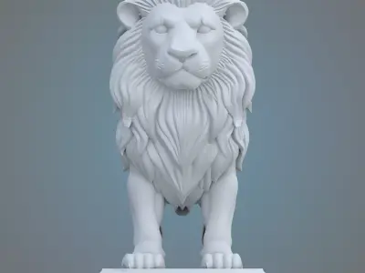 Majestic Lion Statue PM-45 3D print model