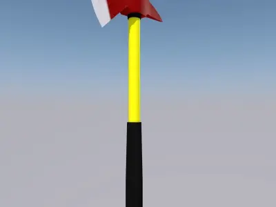 Fire Axe game ready PBR low poly Free low-poly 3D model