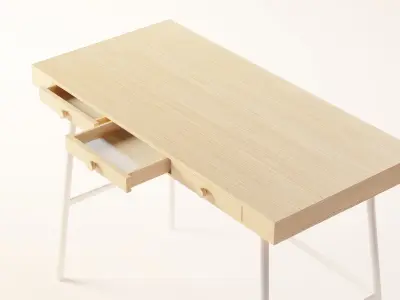 Ikea Lillasen desk Free low-poly 3D model