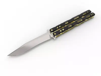 BUTTERFLY KNIFE Low-poly 3D model