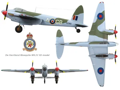 De Havilland Mosquito MkIV 3D model