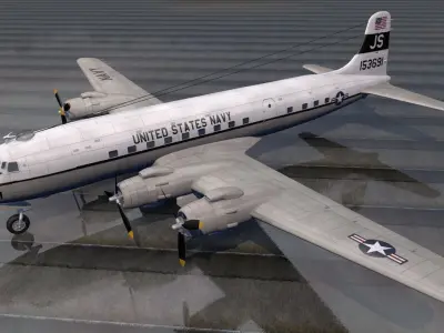 Douglas DC-6 - C-118 3D model