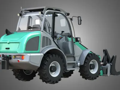 Loader KL80-8T with Log Fork - Stoll - Front Loader 3D model