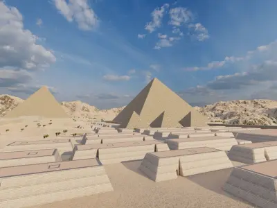 ancient egyptian pharaohs buildings-Ancient Egyptian Temple 3D model