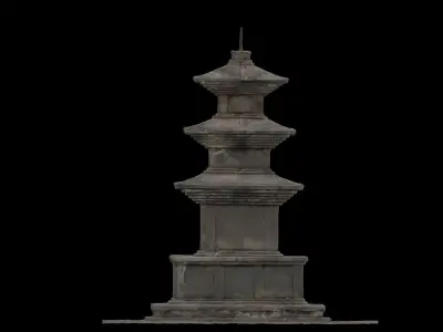 Korean Traditional Stone Pagoda 3D model