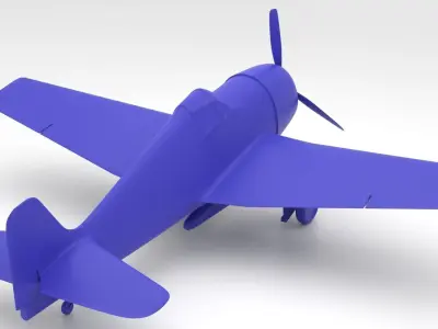 Grumman F6F Hellcat - 3d printer ready 3D print model