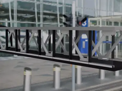Airport gate Low-poly 3D model