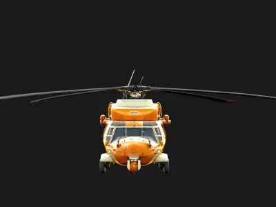 Blackhawk Medical Helicopter No Rig 3D model