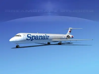 McDonnell Douglas MD80 Spanair 3D model