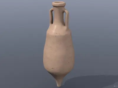 Dressel-6A type Amphora Low-poly 3D model
