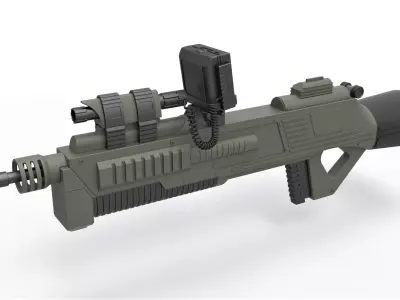 Rifle M-590 from Space Above and Beyond TV series 1995 3D model