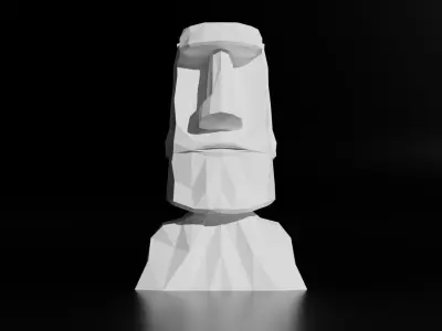 Moai Statue LowPoly 3D model