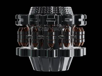 Mechanical Wonder Sci-Fi Industrial Decorative Component 3D model