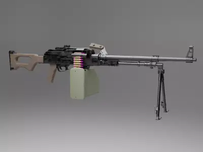 PKM LMG Low-poly 3D model
