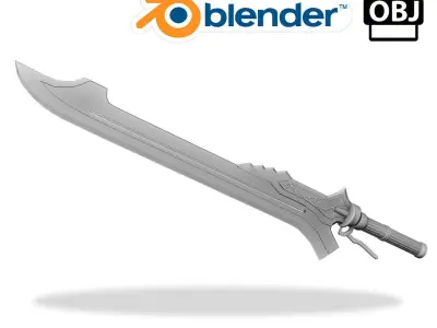 Sword oblivion Free low-poly 3D model