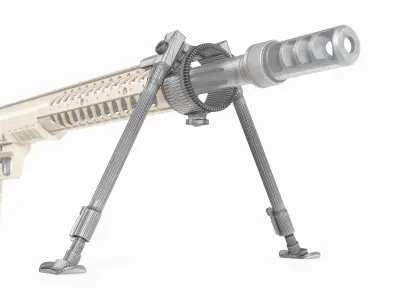 Elite Iron Revolution Steel 50 Cal Bipod Low-poly 3D model