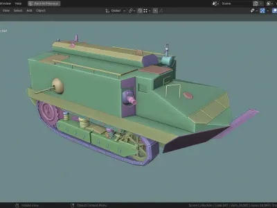 Shneider CA TANK BASE MESH  Low-poly 3D model