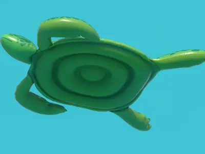 POOL FLOAT TURTLE Low-poly 3D model