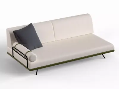 Upholstered Sleeper Sofa Free 3D model