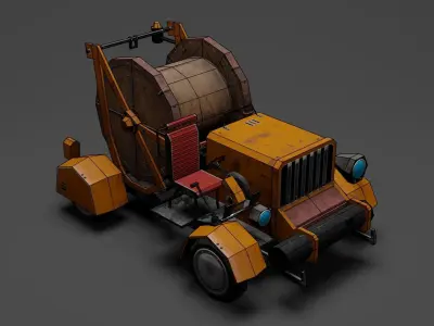 cable laying Low Low-poly 3D model