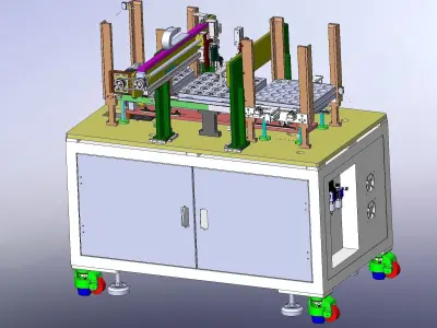 Auto stacking loading and unloading machine 3D model