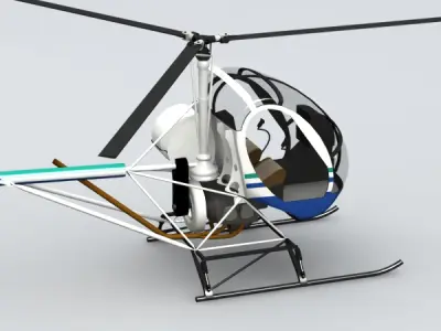 Schweizer 300 Helicopter 3D model
