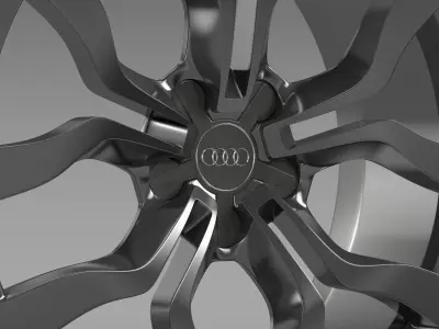 Audi R8 V10 spyder 2013 rim 3D model