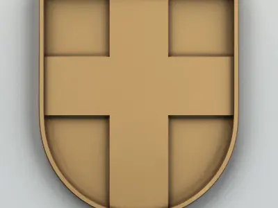 Coat of arms of Volyn region Ukraine Free 3D model