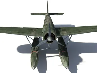 Airplane WW2 Arado Ar 196 Low-poly 3D model