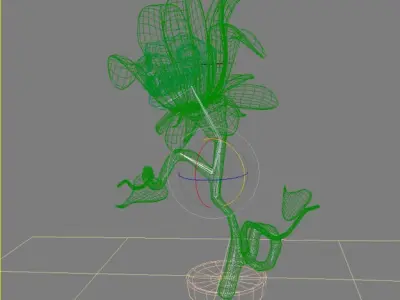 Carnivorous Plant Character RIGGED Low-poly 3D model