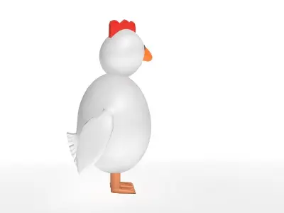 Cartoon Chicken - Rigged Free 3D model