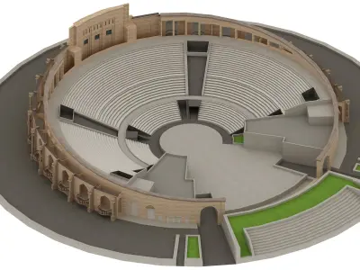 Katara Amphitheater Doha 3D model