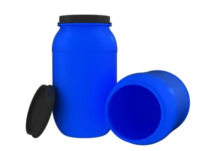 Plastic barrel Low-poly 3D model