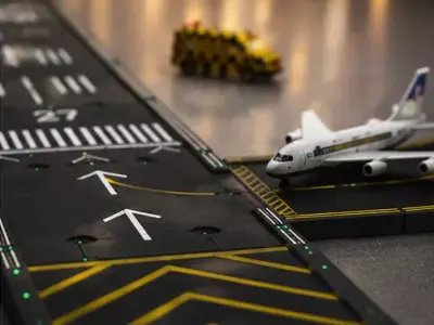 Modular Airport Runway Diorama Base STL 3D model