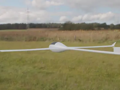 Plane Glider RC Toy Low-poly 3D model