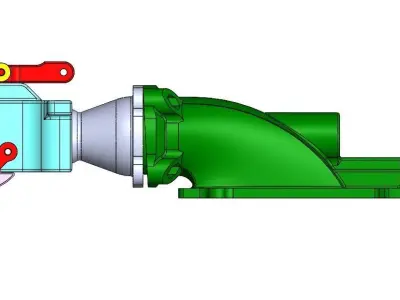 Boat Reversible Water Jet Drive 28 mm 3D print model