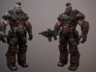 Armored Trooper Low-poly 3D model