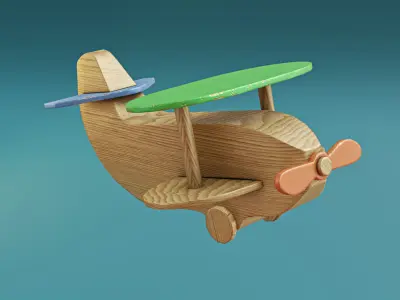 Wood Toys Game Assets Low-poly 3D model