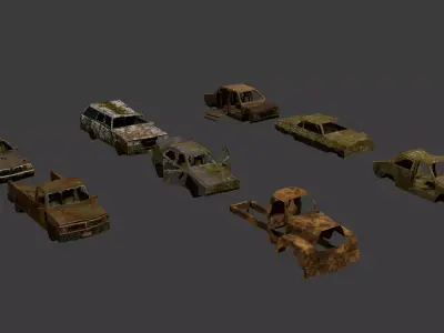 PSX Low-Poly Vehicles Pack Low-poly 3D model