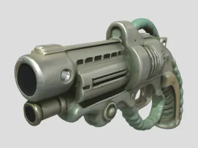 Sci-Fi Gun 3D Model PBR Textured Game Ready Low-poly 3D model
