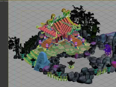 Park rockery 3D model