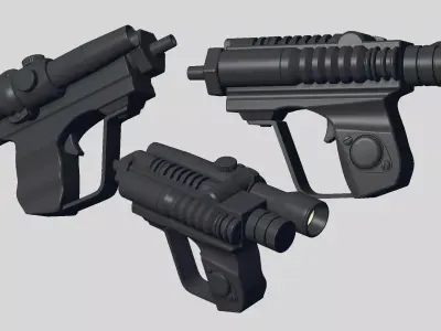 EC-17 scout trooper blaster pistol 3D print model 3D print model