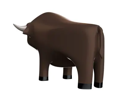 Bull toy Free low-poly 3D model