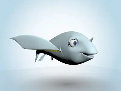 Flying fish 3D model