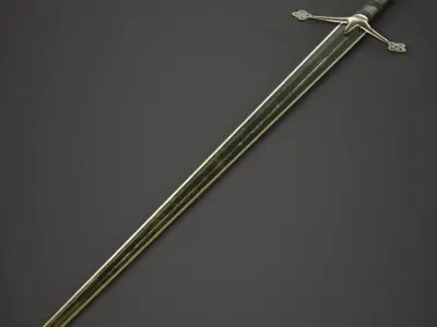 Claymore Sword Free low-poly 3D model